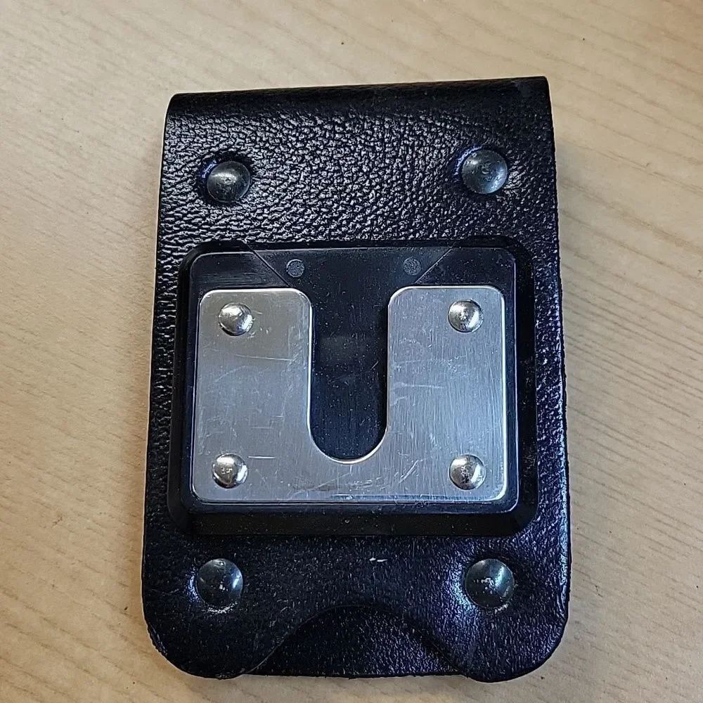 2-Harris Macom 2-way Radio Holster KRY 101 1605/12 R2B, strap, & bonus belt clip